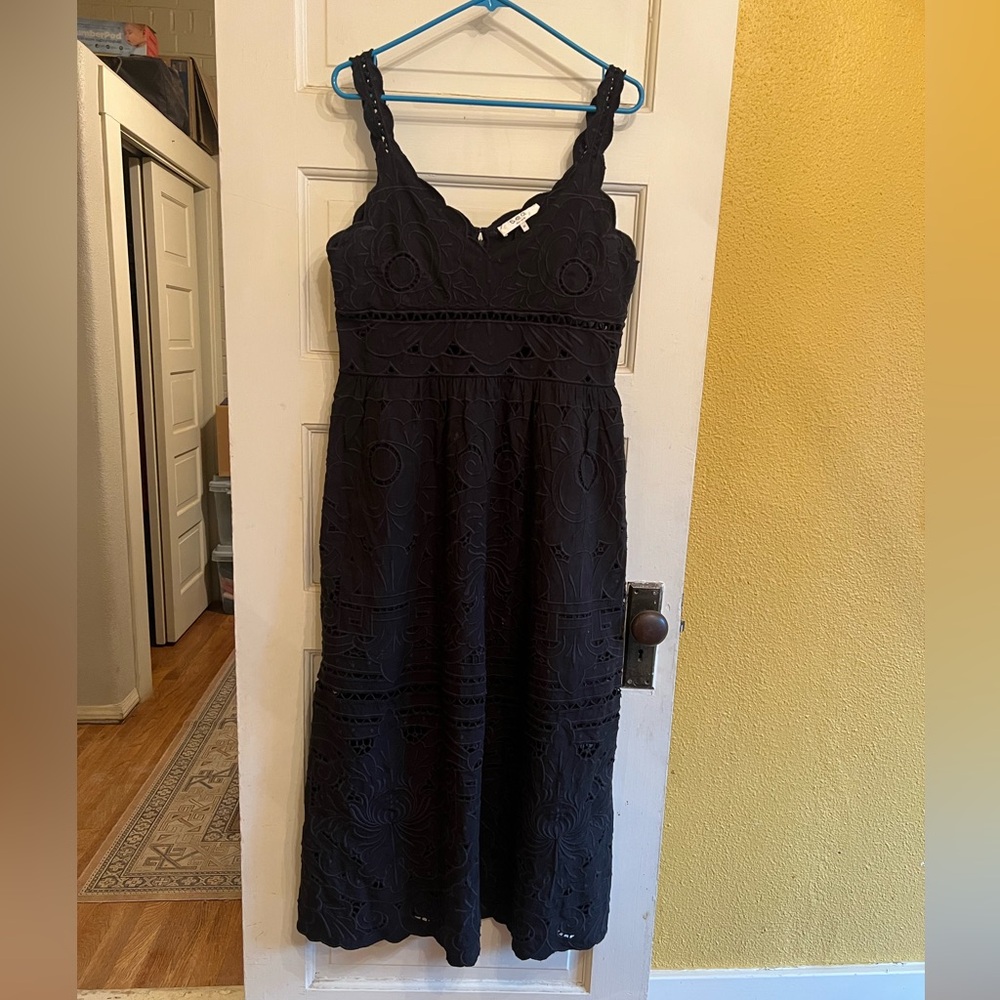 Sea New York Ryleigh Black Lace Midi Dress | size 10